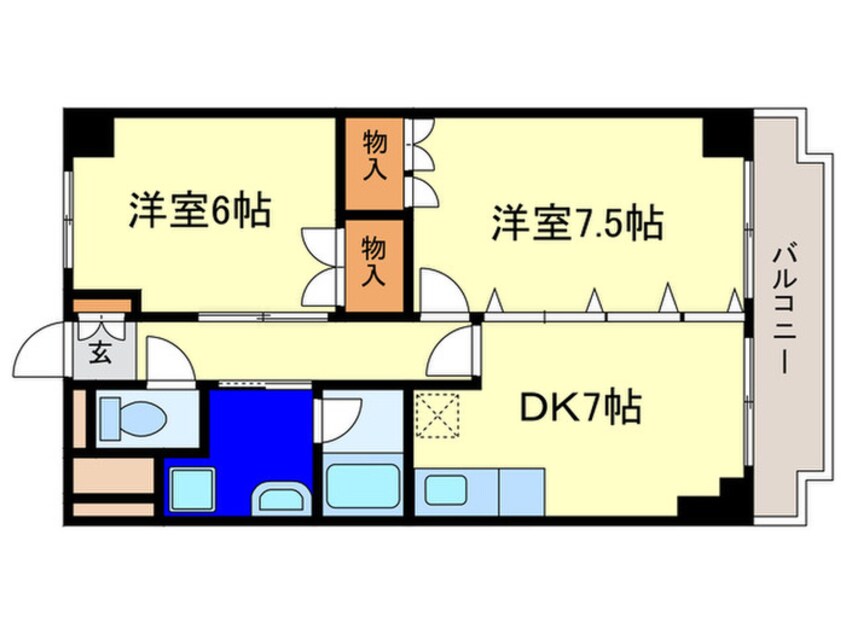 間取図 カルテットKOBORI　D棟