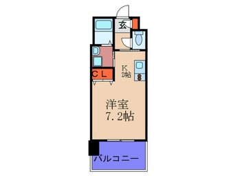 間取図 ライジングコ－ト姫島駅前(404)