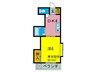 ウインライフ高見の里 1DKの間取り