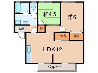 間取図 エステ－ト桃山Ⅱ