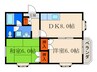 常葉木邸 2DKの間取り