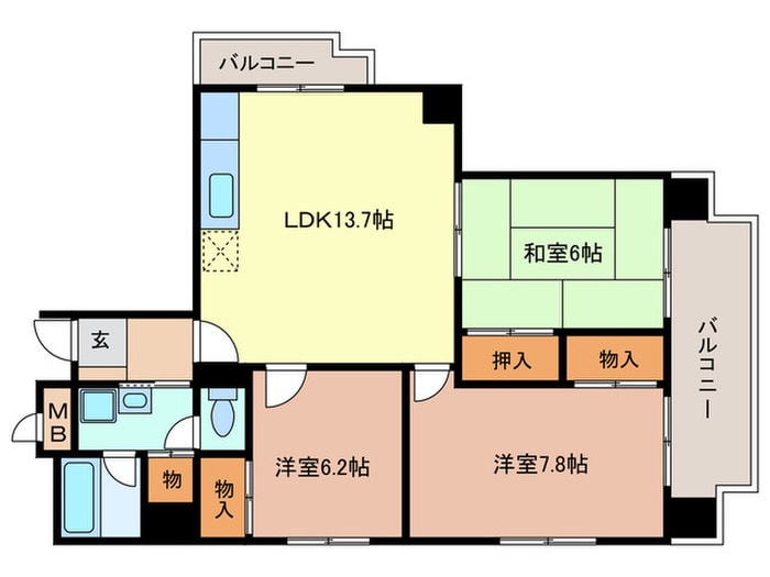 間取り図 ドミールタチバナ和泉橋本