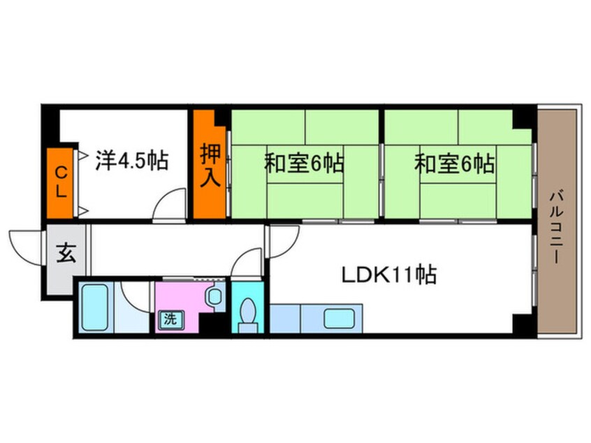 間取図 ロイヤル清涼