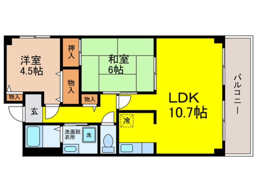 間取図 グランディ－ル阪南町