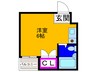 サンドール平野 1Rの間取り