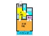 アーベントロート 1Kの間取り
