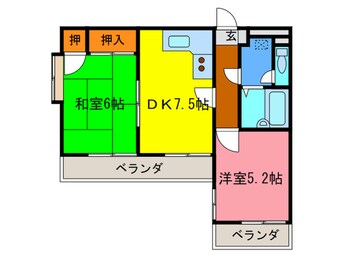 間取図 ダンディライオン宝塚Ⅱ