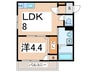 シーカルアアリモト 1LDKの間取り