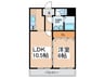石田ハイツ２号館 1LDKの間取り