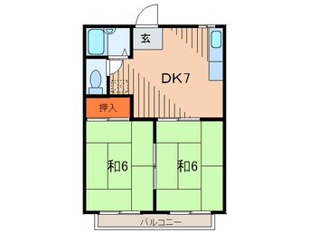 間取図 フラワーハイツ愛