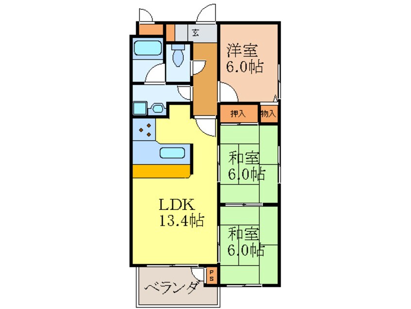 間取図 チェリービィレッヂ花屋敷