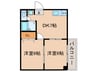 ロイヤルハイツ深江南 2DKの間取り