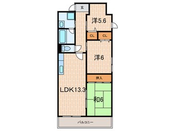 間取図 リ－ブド苦楽園