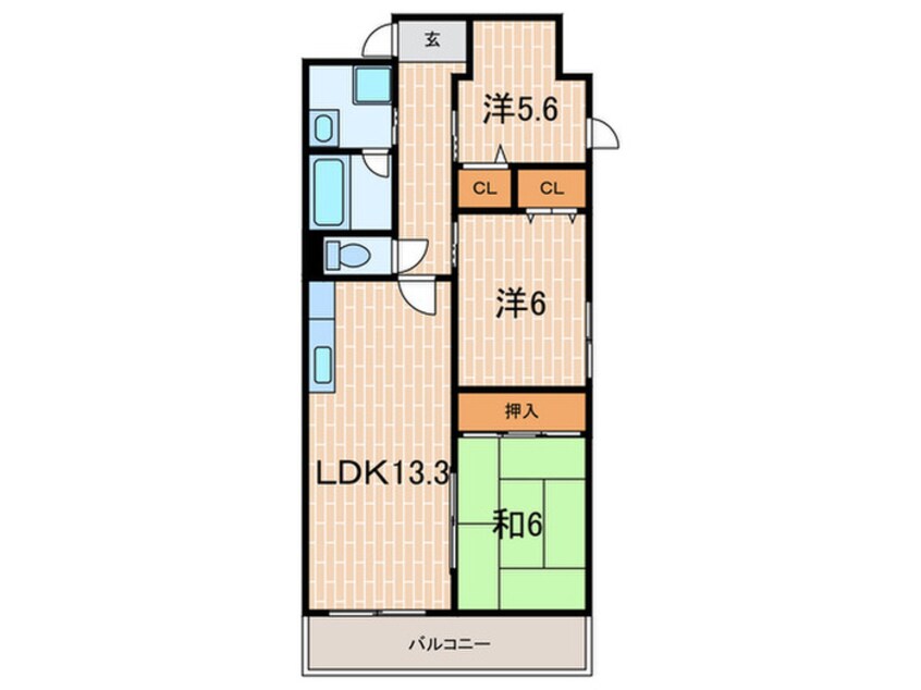 間取図 リ－ブド苦楽園