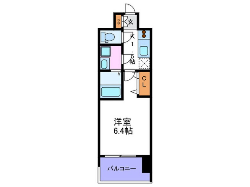 間取図 ﾚｼﾞｭｰﾙｱｯｼｭ大阪城北(1102)