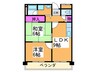 ルミエール住吉 2LDKの間取り