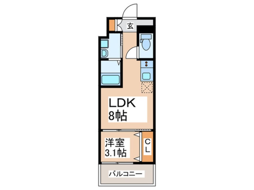 間取図 ｾｵﾘｰ大阪ﾊｰﾊﾞｰDOOR(202)