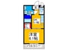 マ－ベラスビレッジ 1DKの間取り
