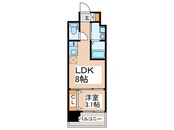 間取図 ｾｵﾘｰ大阪ﾊｰﾊﾞｰDOOR(203)