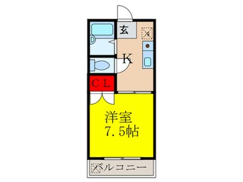 間取図 アルファコ－ト茨木