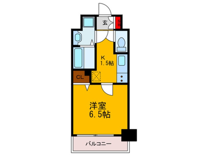 間取図 ミラ－ジュパレス南堀江