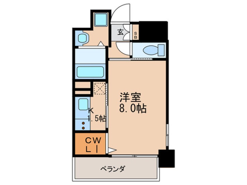 間取図 ミラ－ジュパレス南堀江