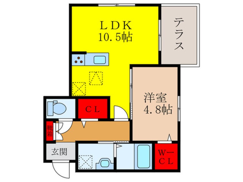 間取図 シャーメゾン池田旭丘　EAST