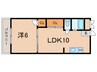 テラスレジデンスあさぎり 1LDKの間取り