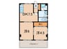 鈴蘭台南町2丁目ﾏﾝｼｮﾝ 2DKの間取り