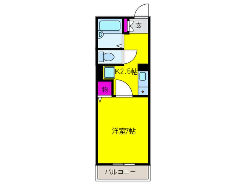 間取図 プリシェール味園Ⅱ