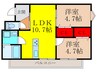 M・Celeste柏原今町 2LDKの間取り