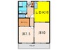 ガーデンハイツ御殿山 2LDKの間取り