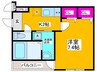 フジパレス三国ヶ丘II番館 1Kの間取り