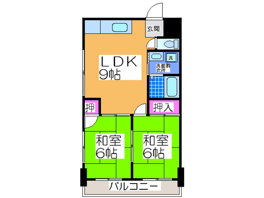 間取図 コーポ朋栄