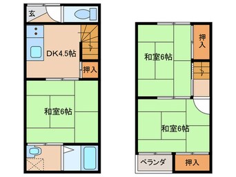 間取図 御供田町貸家