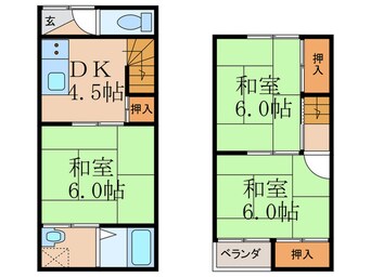 間取図 御供田町貸家