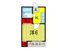 山戸ハイツ 1Kの間取り