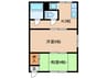 カリアハイツ塩屋 2Kの間取り