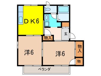 間取図 サニーフラッツⅡ北棟
