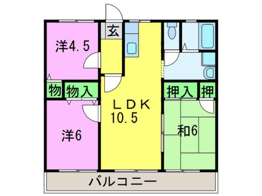 間取図 ハイムア－バニティ－