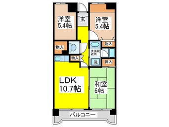 間取図 ボヌ－ル御崎