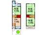 東大阪市喜里川町13－14貸家 3DKの間取り