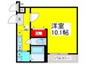 フジパレス三国ヶ丘III番館 1Kの間取り