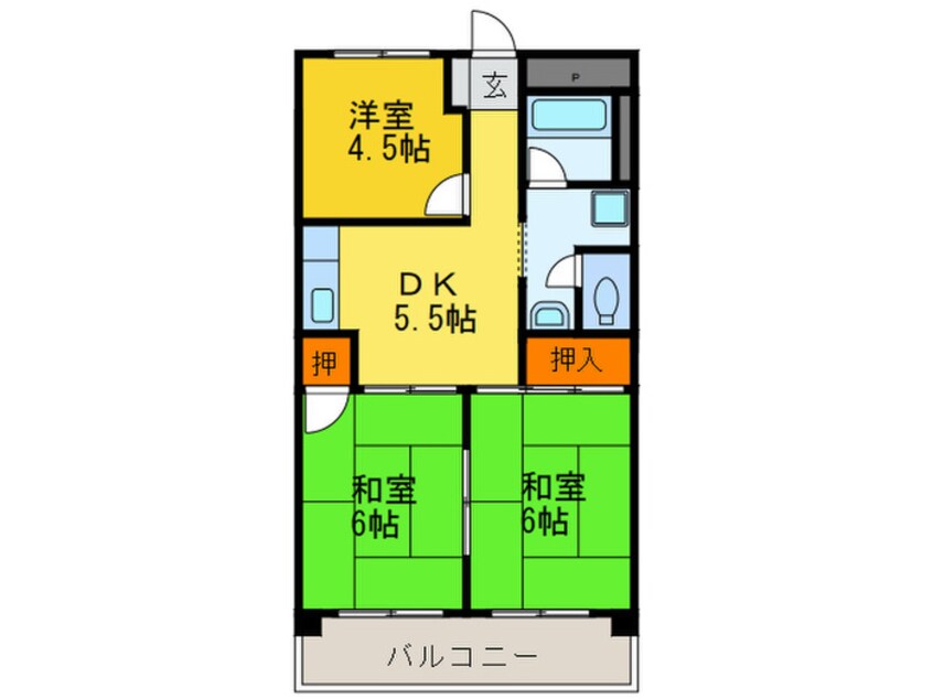 間取図 森田コ－ポラス