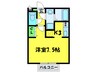 Una Casa Shinzaike 1Kの間取り