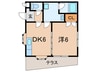 グレ－ス一番館 1DKの間取り