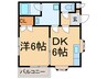 グレ－ス一番館 1DKの間取り