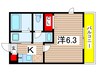 ブリッサ立花 1Kの間取り