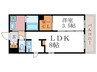 月かげ荘 1LDKの間取り