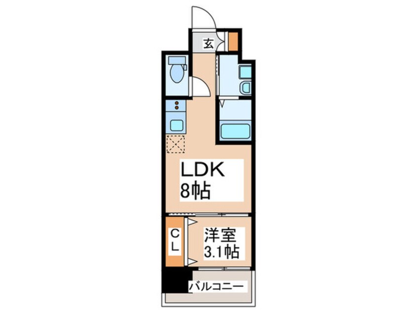間取図 ｾｵﾘｰ大阪ﾊｰﾊﾞｰDOOR(603)
